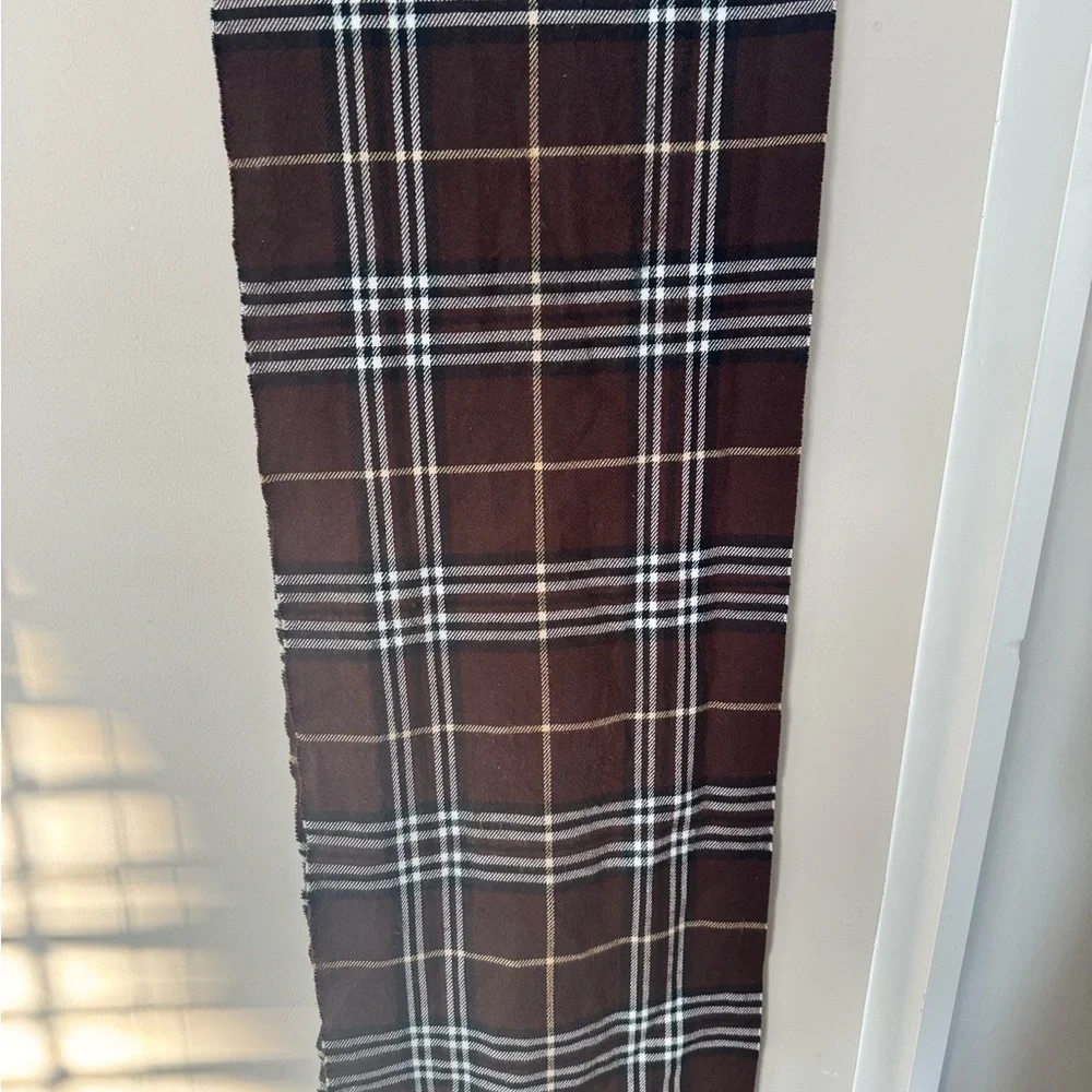 Cashmere-Feel Plaid Scarf